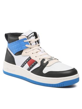 Tommy Jeans Tommy Jeans Laisvalaikio batai Mid Cut Tommy Jeans Basket EM0EM01075 Balta