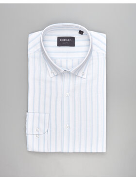 Borgio Borgio Koszula passa 00544 Biały Slim Fit