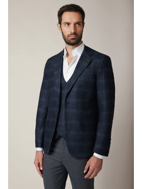Lancerto Lancerto Marynarka Gesualdo MA131225000008 Granatowy Slim Fit