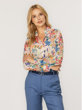 Willsoor Willsoor Koszula 61373 Beżowy Active Fit