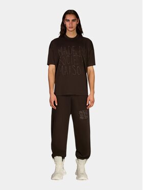 MADE BY SOCIETY MADE BY SOCIETY T-Shirt EARTHEN - T17536 Brązowy Basic Fit