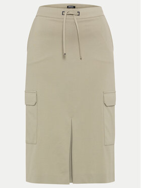 Olsen Olsen Spódnica midi 16001362 Khaki Regular Fit