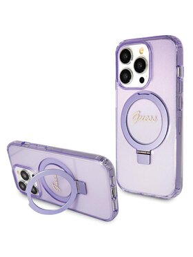 Guess Guess Etui na telefon iPhone 15 Pro Fioletowy