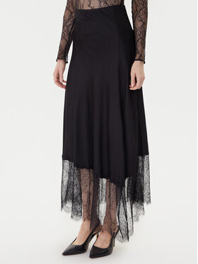 TWINSET TWINSET Midi sukňa 252LL2TCC Čierna Regular Fit