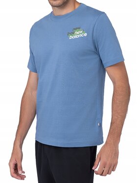 New Balance New Balance T-Shirt MT53958SRU Niebieski Standard Fit