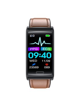 Watchmark Watchmark Smart hodinky Cardio One Slim Hnedá