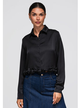 Ombre Ombre Koszula OW-SH-E0059 Czarny Loose Fit