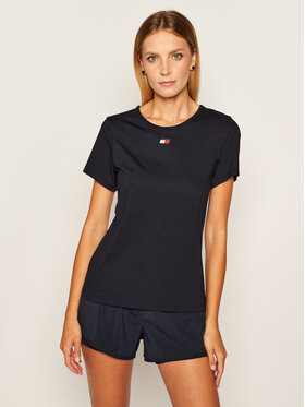 Tommy Sport Marškinėliai Piping S10S100591 Tamsiai mėlyna Regular Fit