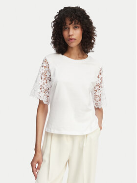 Marella Marella T-Shirt Ceppo 2615971062 Biały Regular Fit