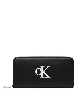 Calvin Klein Calvin Klein Portafoglio Bold Ck Long Zip Around LV04F1077G Nero