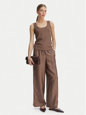 Marella Marella Riidest püksid Quiz 2613131105 Pruun Relaxed Fit