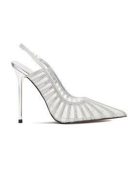 Eva Minge Eva Minge Pantofi cu toc subțire EO-AVA-E373-70H-C183Y1 Argintiu