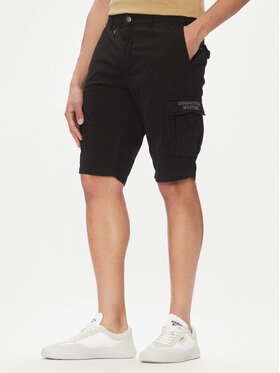 Aeronautica Militare Aeronautica Militare Шорти от плат 251BE066CT1122 Черен Regular Fit