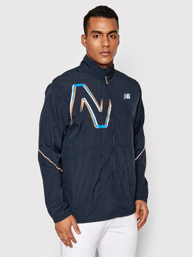 New Balance New Balance Μπουφάν για τρέξιμο MJ21265 Σκούρο μπλε Regular Fit