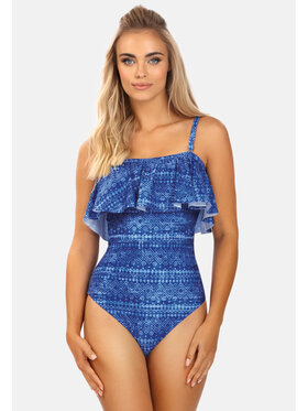 Miss Lou Miss Lou Strój kąpielowy ML026 Niebieski
