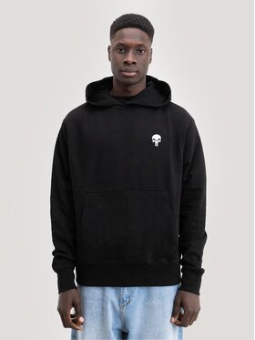 Marvel Marvel Bluza Bluza Z Kapturem Oversize Męska Czarna / Biała Marvel Punisher Mini Logo M Czarny Oversize