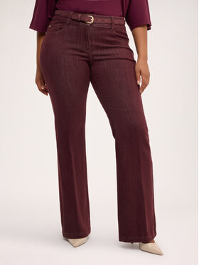 Fiorella Rubino Fiorella Rubino Jeansy P481T005406N036 Bordowy Flare Fit