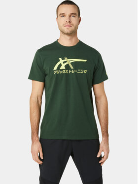 Asics Asics Тениска от техническо трико Tiger Tee 2031D123 Зелен Ahletic Fit
