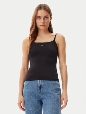 Tommy Jeans Tommy Jeans Τοπ Essential DW0DW20675 Μαύρο Slim Fit