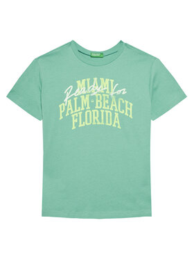 United Colors Of Benetton United Colors Of Benetton T-Shirt 3JERC10PE Grün Regular Fit