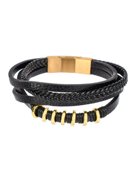 Pacific Pacific Bransoletka PACIFIC LB-024-G Czarny