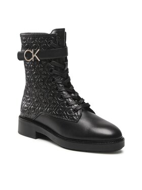 Calvin Klein Calvin Klein Bokacsizma Combat Boot HW0HW01525 Fekete