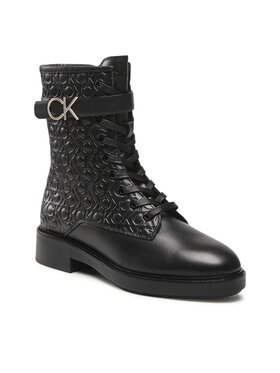 Calvin Klein Calvin Klein Polokozačky Combat Boot HW0HW01525 Černá