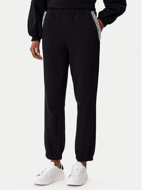 TWINSET TWINSET Spodnie dresowe 252LI2MDD Czarny Regular Fit