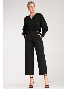 FIGL FIGL Culottes nohavice M1132 Čierna Flared Leg