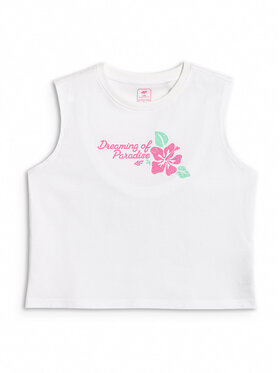 4F 4F Tank top SUMMER SPLASH Biały Regular Fit