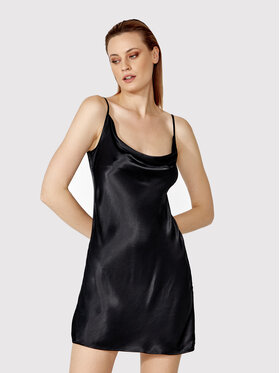 Simple Simple Kleid für den Alltag SUD001 Schwarz Regular Fit