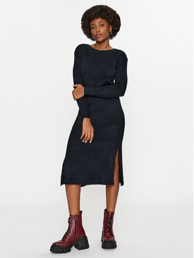 Vero Moda Vero Moda Džemper haljina 10291689 Crna Relaxed Fit