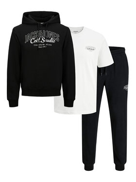 Jack & Jones Jack&Jones Komplektas: marškinėliai, džemperis ir kelnės Makoto 12287681 Juoda Regular Fit