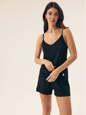 Esotiq Esotiq Piżama 43345 Czarny Regular Fit