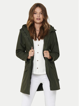 ONLY ONLY Giacca impermeabile Sally 15206116 Verde Regular Fit