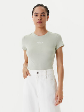 Tommy Jeans Tommy Jeans Marškinėliai Essential DW0DW20913 Žalia Slim Fit