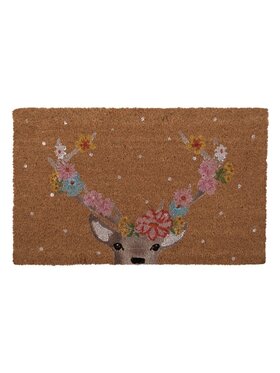 MIAhome MIAhome Wycieraczka wejściowa kokos Deer with Flowers Brązowy