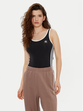 adidas adidas Боді adicolor 3-Stripes JD4630 Чорний Slim Fit