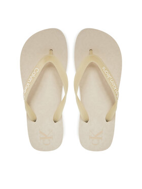 Calvin Klein Jeans Calvin Klein Jeans Japanke Beach Sandal Flatform Tpu YW0YW01830 Écru