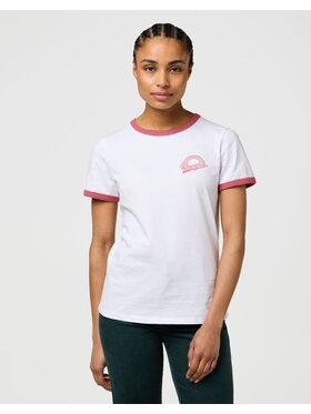 Wrangler Wrangler T-Shirt RINGER TEE Biały Slim Fit