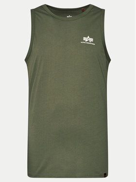 Alpha Industries Alpha Industries Tank top Small Logo Tank 196541 Zielony Regular Fit