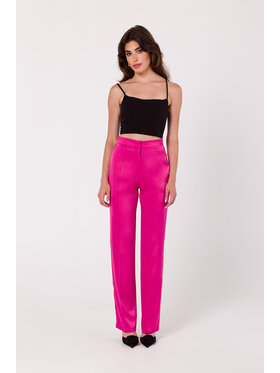 Makover Makover Dámské kalhoty K174 Růžová Modern Fit