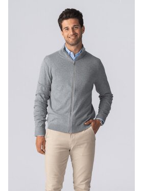 TeeShoppen TeeShoppen Sweter 'Basic Collection' Szary Regular Fit