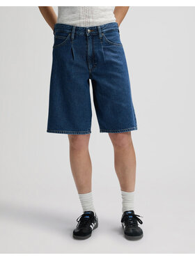 Lee Lee Szorty jeansowe DRAPEY JORT Niebieski Regular Fit