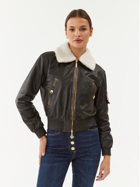 Elisabetta Franchi Elisabetta Franchi Geacă de piele GD-31Z-36E2-V1000 Negru Regular Fit