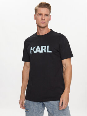 KARL LAGERFELD KARL LAGERFELD T-Shirt 230M2211 Černá Regular Fit