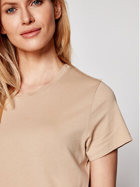 Samsøe Samsøe T-shirt Solly Solid F00012050 Bež Regular Fit