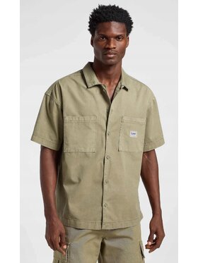 Lee Lee Koszula Mechanic Shirt Zielony Relaxed Fit