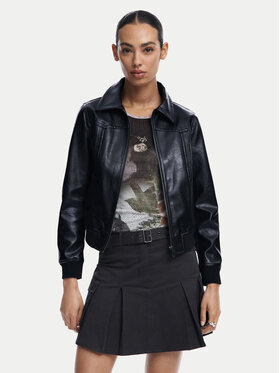 Desigual Desigual Куртка зі штучної шкіри Helsinki 24WWEW35 Чорний Regular Fit