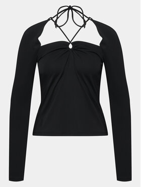 Sisley Sisley Блуза 31L1L103U Черен Slim Fit